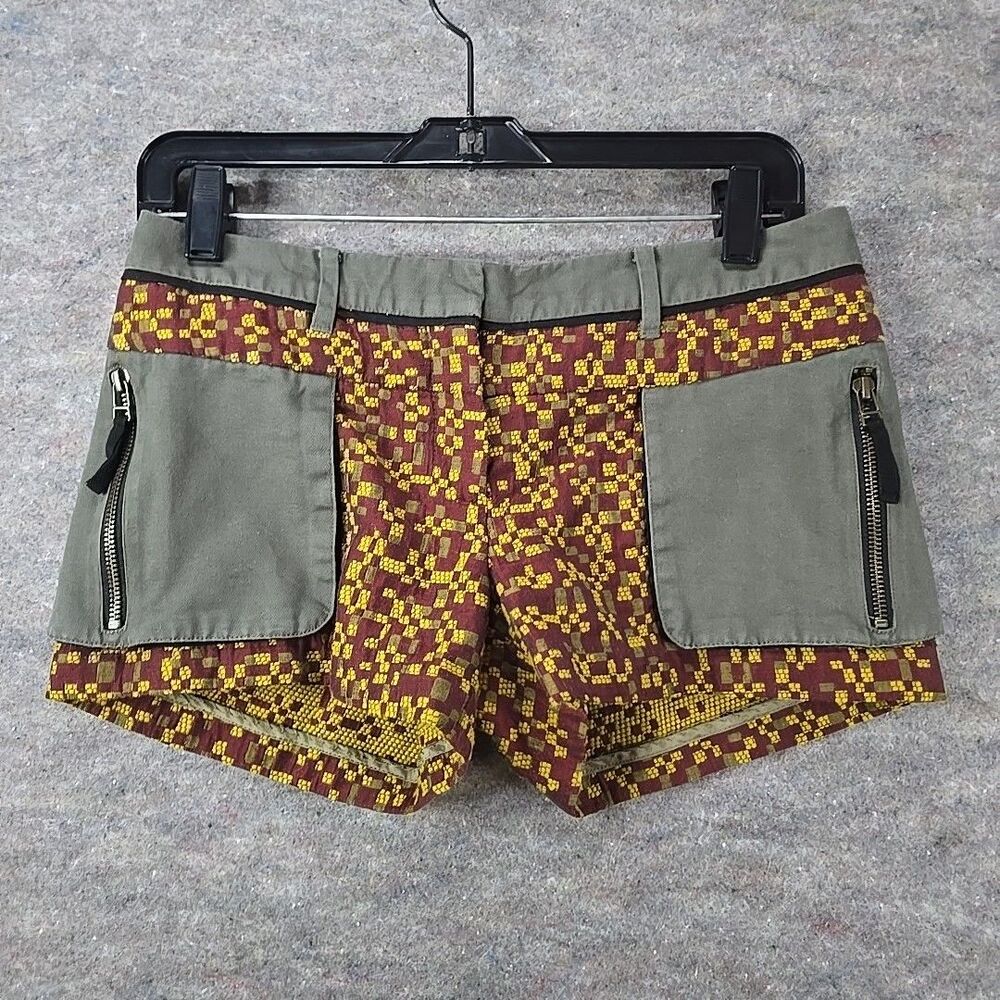 L.A.M.B. Gwen Stefani Wool Blend Hot Shorts Womens US Size 0 Zip Pockets